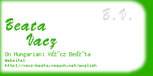 beata vacz business card